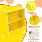 Étagère à livres pour enfants à 2 niveaux et rangement de livres, étagère à livres pour tout-petits, étagère et organisateur de livres avec bacs de rangement pour chambre de bébé, salle de jeux, salle de classe, bibliothèque, chambre à coucher