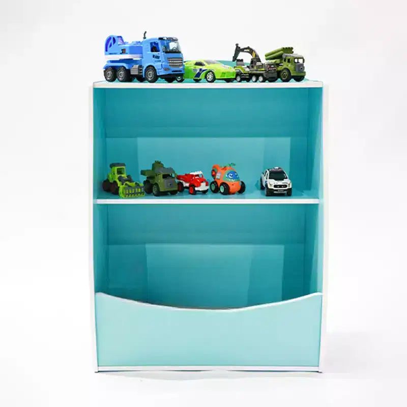 Étagère à livres pour enfants à 2 niveaux et rangement de livres, étagère à livres pour tout-petits, étagère et organisateur de livres avec bacs de rangement pour chambre de bébé, salle de jeux, salle de classe, bibliothèque, chambre à coucher