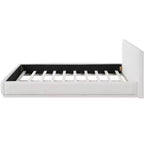 Lit rembourré Okak au design élégant en tissu doux avec tête de lit capitonnée, lit de chambre principal moderne et minimaliste pour vous