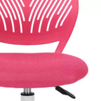 Chaise de bureau sans accoudoirs FurnitureR, mignonne, ergonomique, petite chaise de bureau pivotante et réglable avec roulettes, rose vif