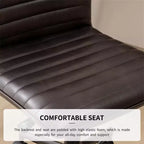 Chaise de bureau sans accoudoirs Furniliving, dossier mi-haut en similicuir, pivotante à 360°, réglable