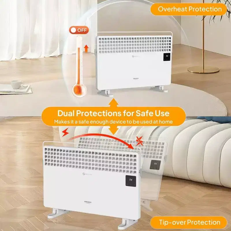 Chauffage d'appoint électrique en céramique PTC Karl Home 1500 watts, 20,5 po, montage mural / sur pied