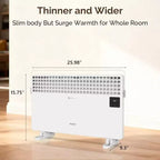 Chauffage d'appoint électrique en céramique PTC Karl Home 1500 watts, 20,5 po, montage mural / sur pied