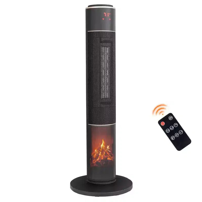Karl Home 1500-Watt 33 in. Portable Electric Tower Space Heater with 3D Flame 60 Oscillation