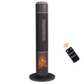 Karl Home 1500-Watt 33 in. Portable Electric Tower Space Heater with 3D Flame 60 Oscillation