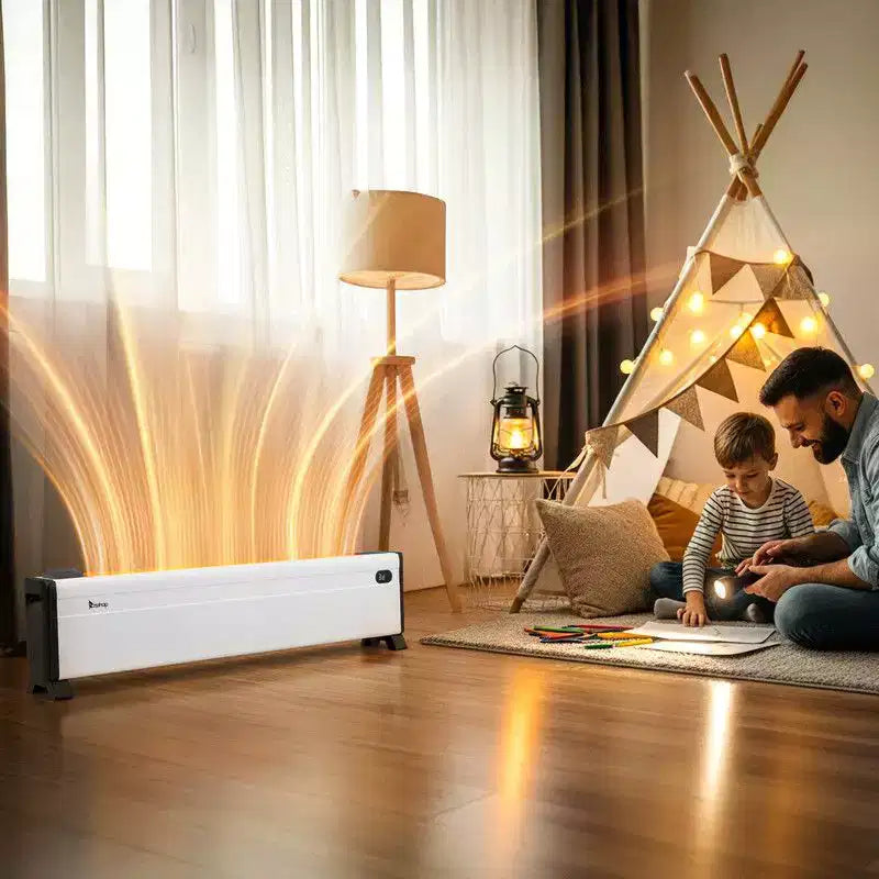 Radiateur électrique de plinthe Karl Home de 1500 watts, 40 po, avec 3 réglages de chaleur