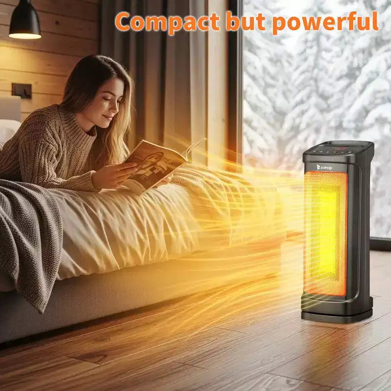 Chauffage d'appoint électrique en tour Karl Home de 1500 watts, 17 po, avec 3 réglages de chaleur