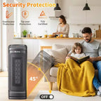 Chauffage d'appoint électrique en tour Karl Home de 1500 watts, 17 po, avec 3 réglages de chaleur