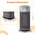 Chauffage d'appoint électrique en tour portable Karl Home de 1500 watts avec humidificateur et effet de flamme 3D