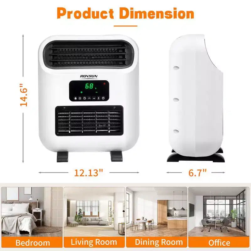 Chauffage d'appoint électrique à quartz 1500 watts Karl Home, mural ou sur pied, avec minuterie