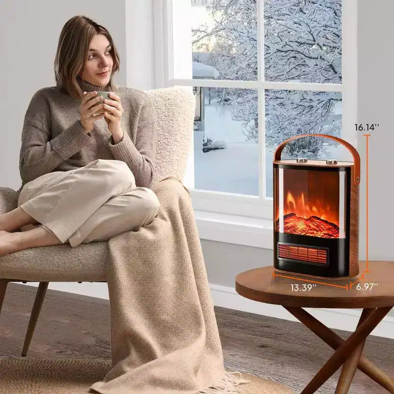 Chauffage d'intérieur électrique portable Karl Home Winado 1500 watts avec flamme 3D