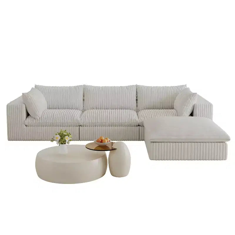 MAYEERTY 39.8 Cloud Sofa Noir - 39.8, Velours Côtelé, Double Couche, Pas de Montage, DIY pour Coin