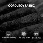 MAYEERTY 39.8 Cloud Sofa Noir - 39.8, Velours Côtelé, Double Couche, Pas de Montage, DIY pour Coin