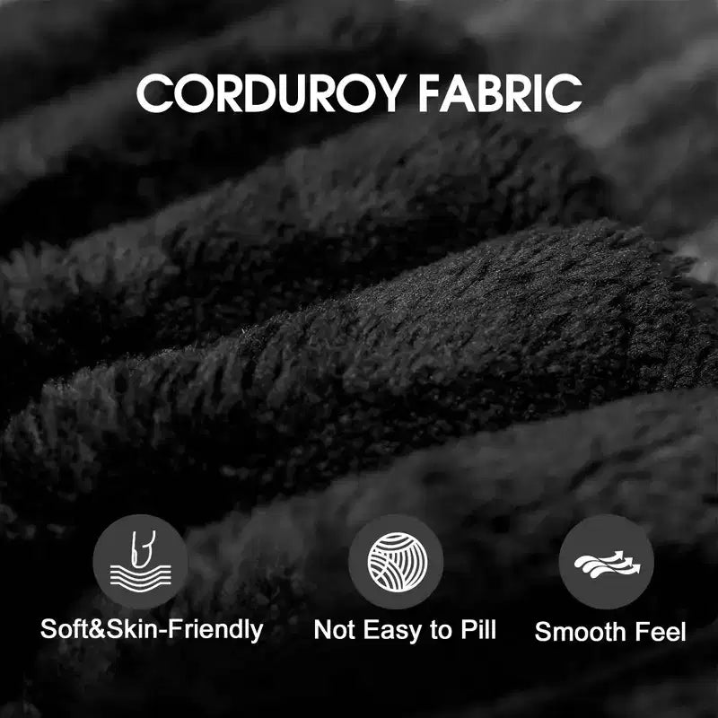 MAYEERTY 39.8 Cloud Sofa Noir - 39.8, Velours Côtelé, Double Couche, Pas de Montage, DIY pour Coin