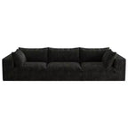 MAYEERTY 39.8 Cloud Sofa Noir - 39.8, Velours Côtelé, Double Couche, Pas de Montage, DIY pour Coin