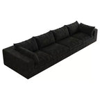 MAYEERTY 39.8 Cloud Sofa Noir - 39.8, Velours Côtelé, Double Couche, Pas de Montage, DIY pour Coin