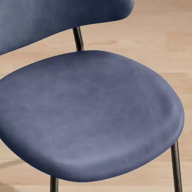 Lot de 4 chaises de salle à manger Okak Modern sans accoudoirs, design minimaliste, pour cuisine et salle à manger, avec assise rembourrée en boucle/PU