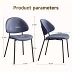 Lot de 4 chaises de salle à manger Okak Modern sans accoudoirs, design minimaliste, pour cuisine et salle à manger, avec assise rembourrée en boucle/PU