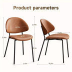 Lot de 4 chaises de salle à manger Okak Modern sans accoudoirs, design minimaliste, pour cuisine et salle à manger, avec assise rembourrée en boucle/PU