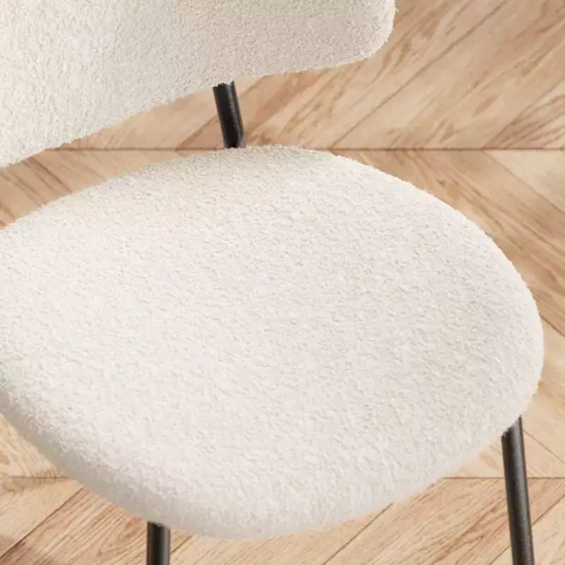 Lot de 4 chaises de salle à manger Okak Modern sans accoudoirs, design minimaliste, pour cuisine et salle à manger, avec assise rembourrée en boucle/PU