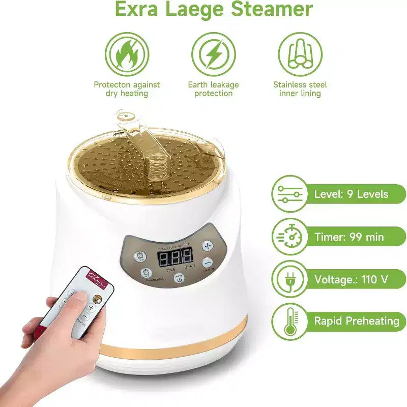Sauna portatif Real Relax, hammam à vapeur pour la maison, générateur de vapeur 3L 1500W, grande chaise pliante, télécommande, cabine de sauna personnelle pour spa et salle de sport