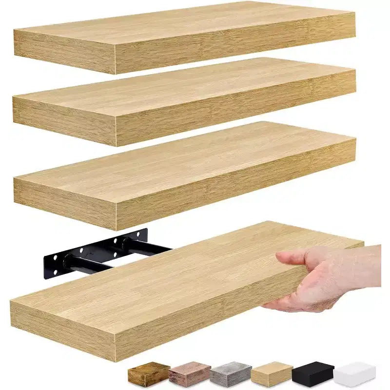 Sorbus, lot de 4 étagères murales flottantes - pour ranger et exposer des objets de collection, des éléments de décoration intérieure et d'autres objets de valeur