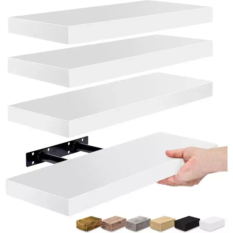 Sorbus, lot de 4 étagères murales flottantes - pour ranger et exposer des objets de collection, des éléments de décoration intérieure et d'autres objets de valeur