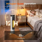 Chauffage soufflant colonne pour intérieur, chauffage portable 1500 W à chauffe rapide avec télécommande, chauffage électrique en céramique PTC pour chambre à coucher