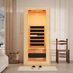 EROMMY 1 Person Indoor Infrared Sauna, Low Emf Home Spa Sauna