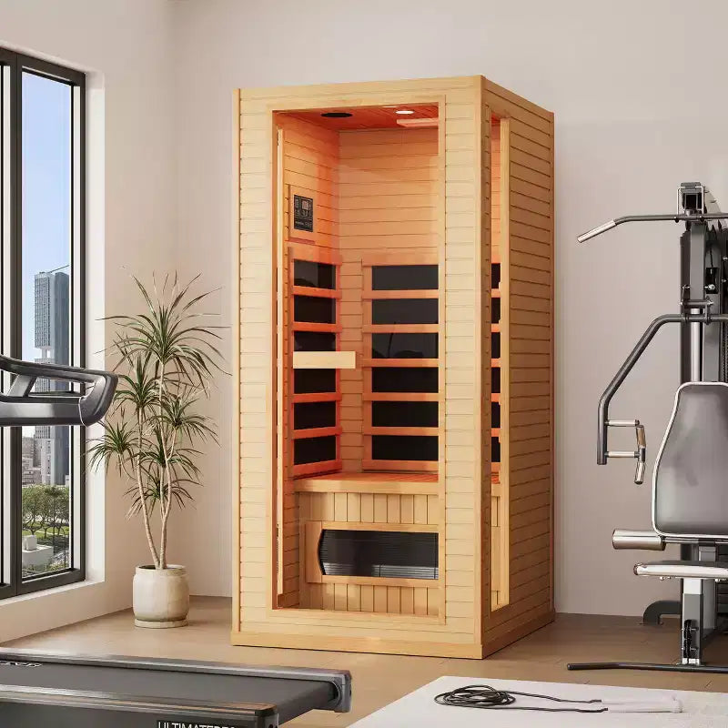Sauna infrarouge intérieur 1 personne EROMMY, spa à domicile à faible émission électromagnétique