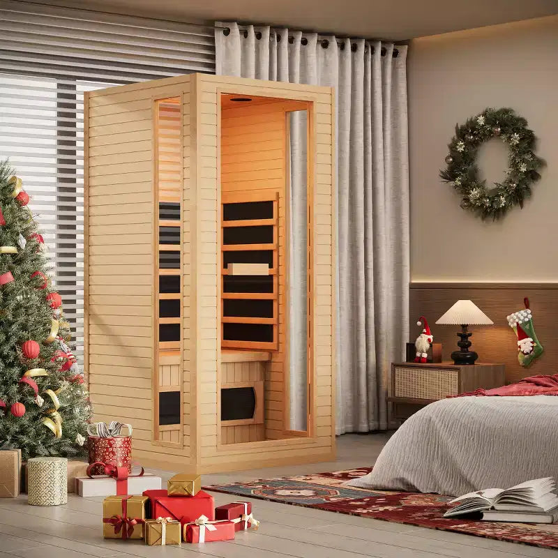 Sauna infrarouge intérieur 1 personne EROMMY, spa à domicile à faible émission électromagnétique