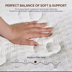 Matelas hybride Tencel King Size 12 pouces à fermeté moyenne, avec couche moelleuse et mousse à mémoire de forme rafraîchissante, livré en boîte