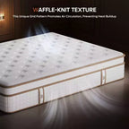 Matelas hybride Tencel King Size 12 pouces à fermeté moyenne, avec couche moelleuse et mousse à mémoire de forme rafraîchissante, livré en boîte