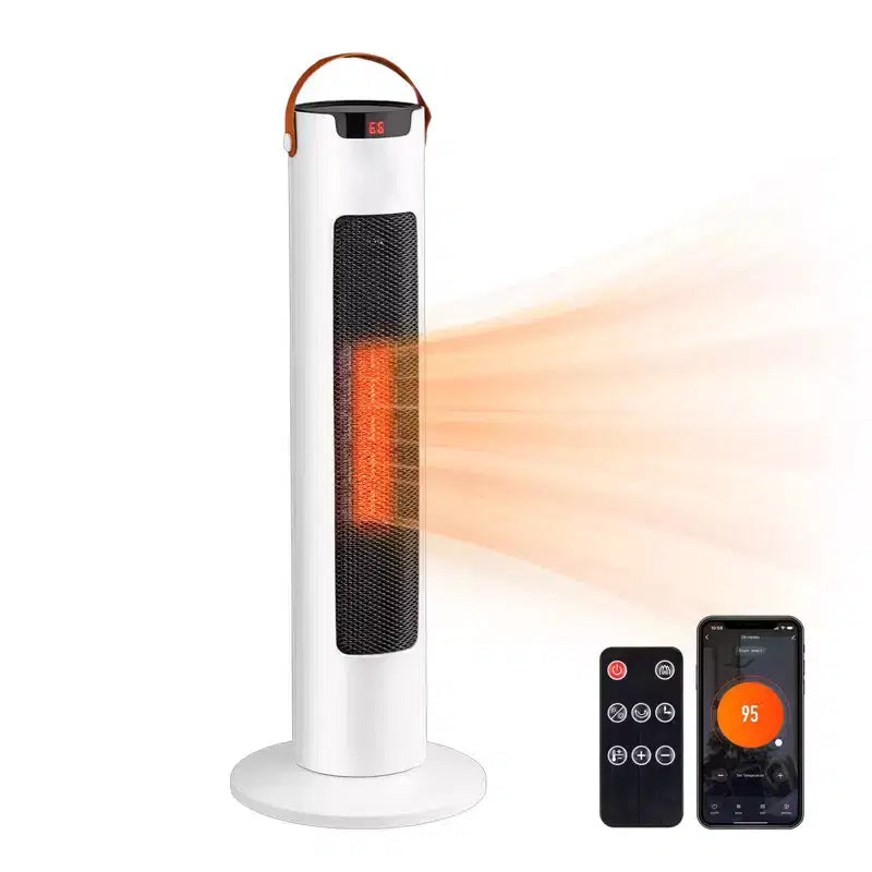 ROVSUN 1500W Electric Space Heater w/ Remote & APP Control,scillating,Tip-over & Overheat Protection for Indoor Ues Bedroom Living Room