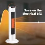 Radiateur soufflant électrique ROVSUN 1500W avec télécommande et contrôle par application, oscillant, protection anti-basculement et anti-surchauffe pour chambre et salon