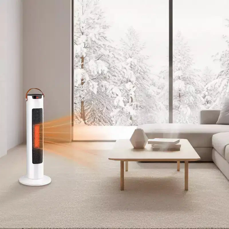 Radiateur soufflant électrique ROVSUN 1500W avec télécommande et contrôle par application, oscillant, protection anti-basculement et anti-surchauffe pour chambre et salon