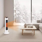 Radiateur soufflant électrique ROVSUN 1500W avec télécommande et contrôle par application, oscillant, protection anti-basculement et anti-surchauffe pour chambre et salon