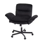 Chaise de bureau Bestier Criss Cross avec accoudoirs et roulettes, chaise de bureau ergonomique à pattes croisées, chaise de bureau pour la maison et le maquillage.
