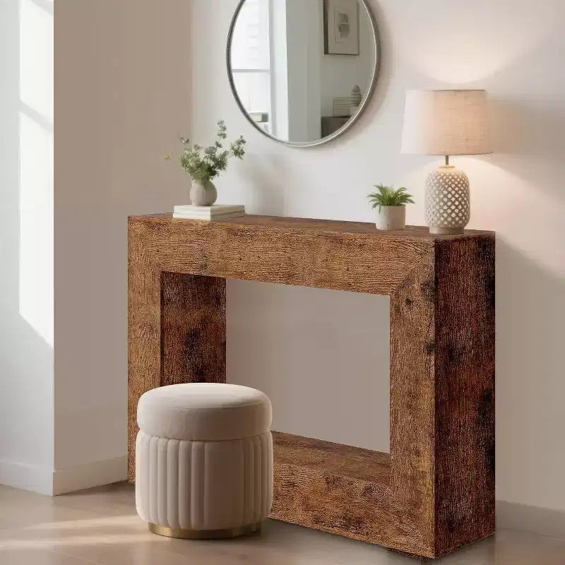Console de table de 47 po pour ferme, table console d'entrée avec rangement, table d'appoint industrielle pour salon, entrée