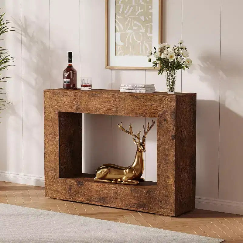 47 in Farmhouse Console Table,Entryway Console Table with Storage, Industrial Hallway Accent Table for Living Room, Entrance
