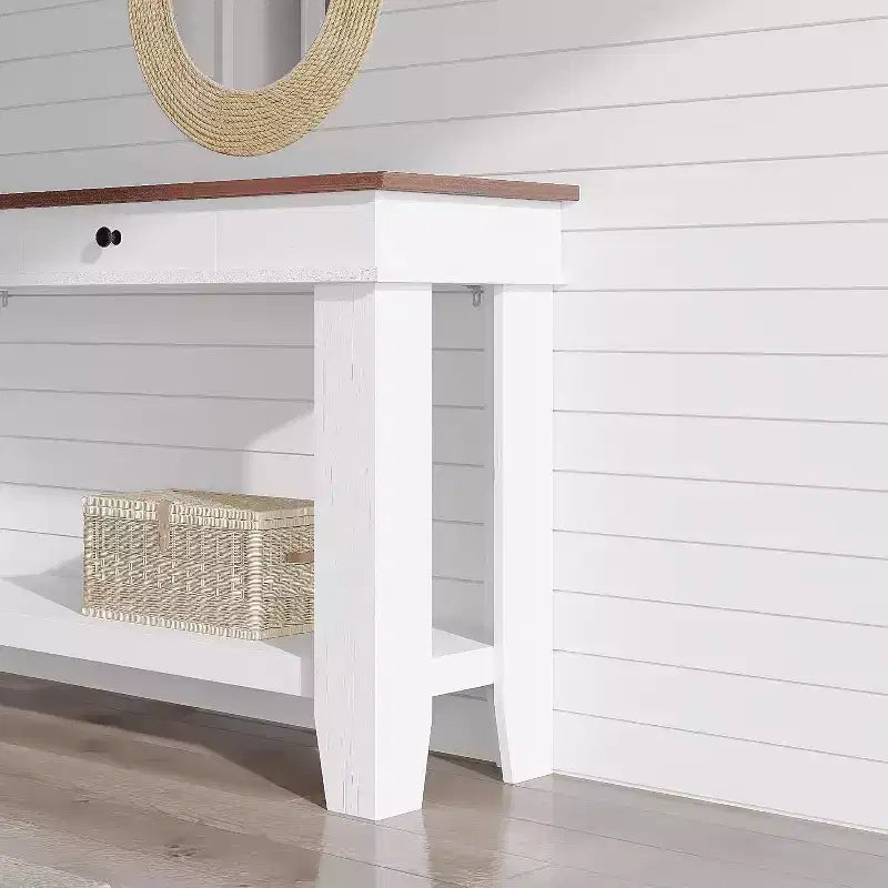 Console de 54 po pour entrée - Table d'entrée de style ferme avec rangement et tiroirs, petites tables d'appoint pour couloir derrière un canapé, table de canapé