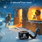 Chauffage diesel à air portable Hcalory 5KW-8KW avec réservoir de 7,5 L, contrôle par application, réglage d'altitude, alarme de CO et capteur de température sans fil pour voiture, camping-car et camion