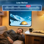 Chauffage diesel à air portable Hcalory 5KW-8KW avec réservoir de 7,5 L, contrôle par application, réglage d'altitude, alarme de CO et capteur de température sans fil pour voiture, camping-car et camion