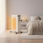 Radiateur à bain d'huile Gymax 1500 W avec humidificateur, chauffage électrique portable à 3 réglages de température, protection contre la surchauffe et le basculement