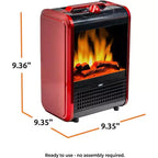 Chauffage soufflant portable avec effet cheminée EZ Heat, design compact 1200 W avec effet flamme réaliste