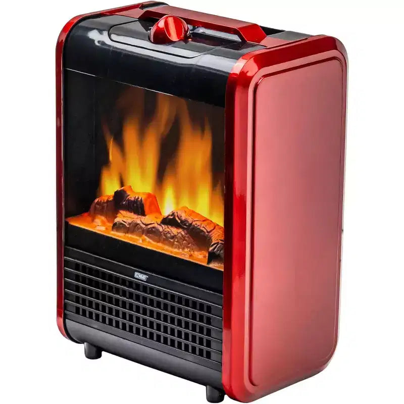Chauffage soufflant portable avec effet cheminée EZ Heat, design compact 1200 W avec effet flamme réaliste