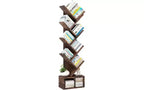 Étagère haute en bois GustoWave à niveaux avec rangement, étagère d'angle, étagère en forme d'arbre, pour salon, chambre, bureau à domicile