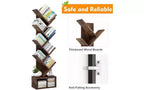 Étagère haute en bois GustoWave à niveaux avec rangement, étagère d'angle, étagère en forme d'arbre, pour salon, chambre, bureau à domicile