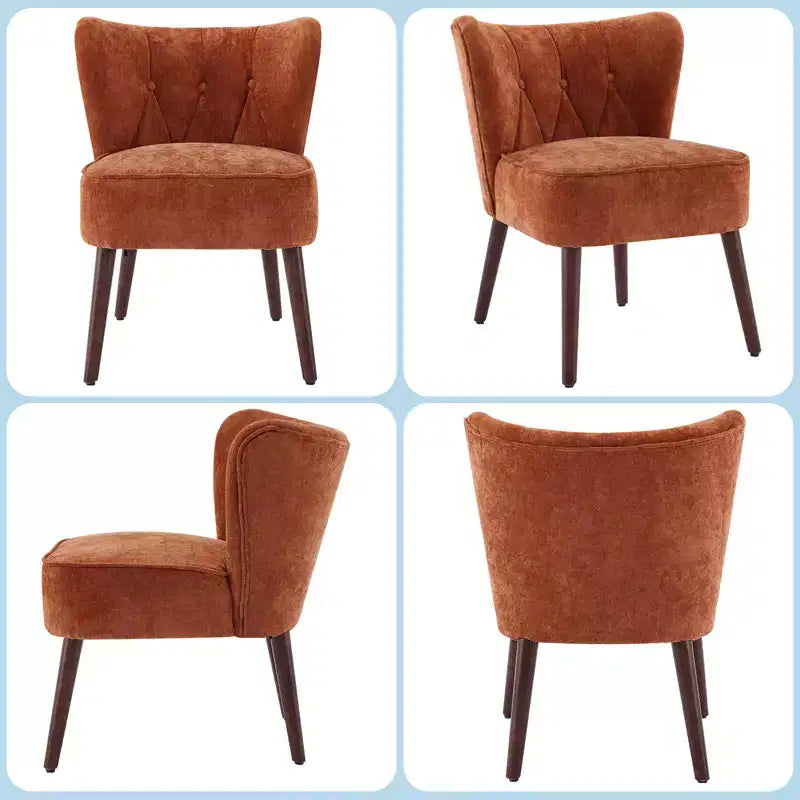 Fauteuil d'appoint moderne COZONY, fauteuil simple rembourré en tissu avec siège lounge et pieds en bois pour salon, bureau, chambre à coucher, 1 pièce