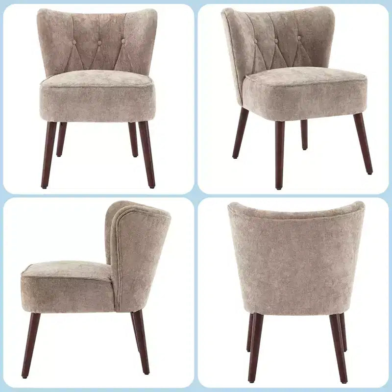 Fauteuil d'appoint moderne COZONY, fauteuil simple rembourré en tissu avec siège lounge et pieds en bois pour salon, bureau, chambre à coucher, 1 pièce
